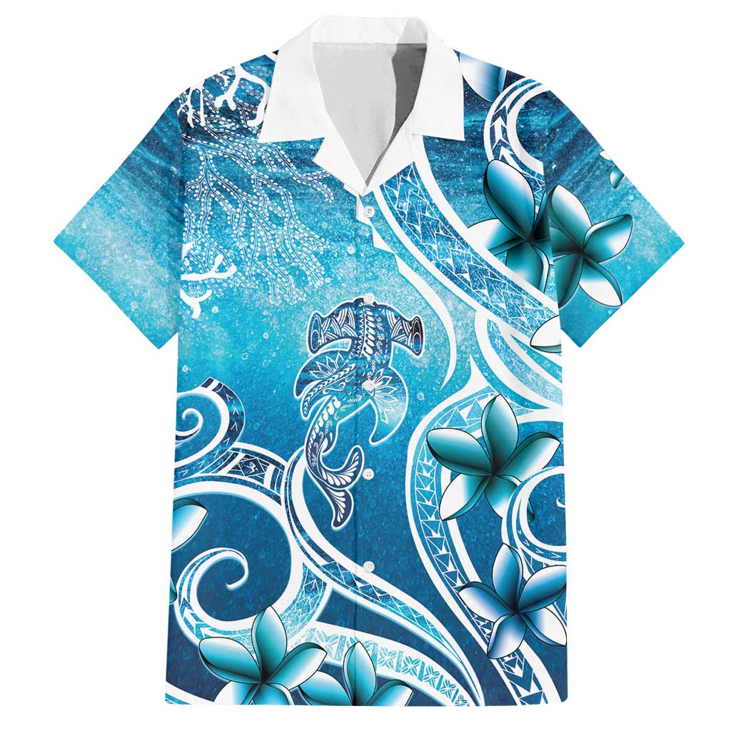 Polynesia World Ocean Day Family Matching Off Shoulder Maxi Dress and Hawaiian Shirt Ocean Style