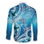 Polynesia World Ocean Day Family Matching Off Shoulder Short Dress and Hawaiian Shirt Ocean Style