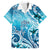 Polynesia World Ocean Day Family Matching Short Sleeve Bodycon Dress and Hawaiian Shirt Ocean Style
