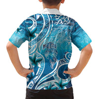 Polynesia World Ocean Day Family Matching Summer Maxi Dress and Hawaiian Shirt Ocean Style