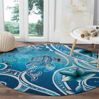 Polynesia World Ocean Day Round Carpet Ocean Style