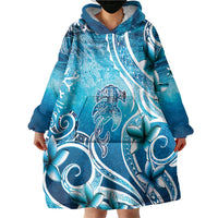 Polynesia World Ocean Day Wearable Blanket Hoodie Ocean Style