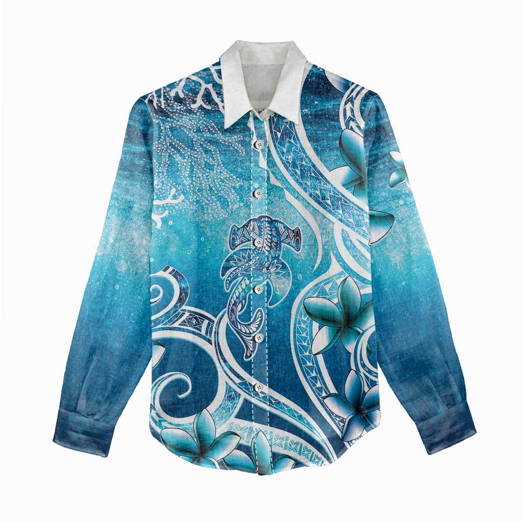 Polynesia World Ocean Day Women Casual Shirt Ocean Style LT05 - Polynesian Pride