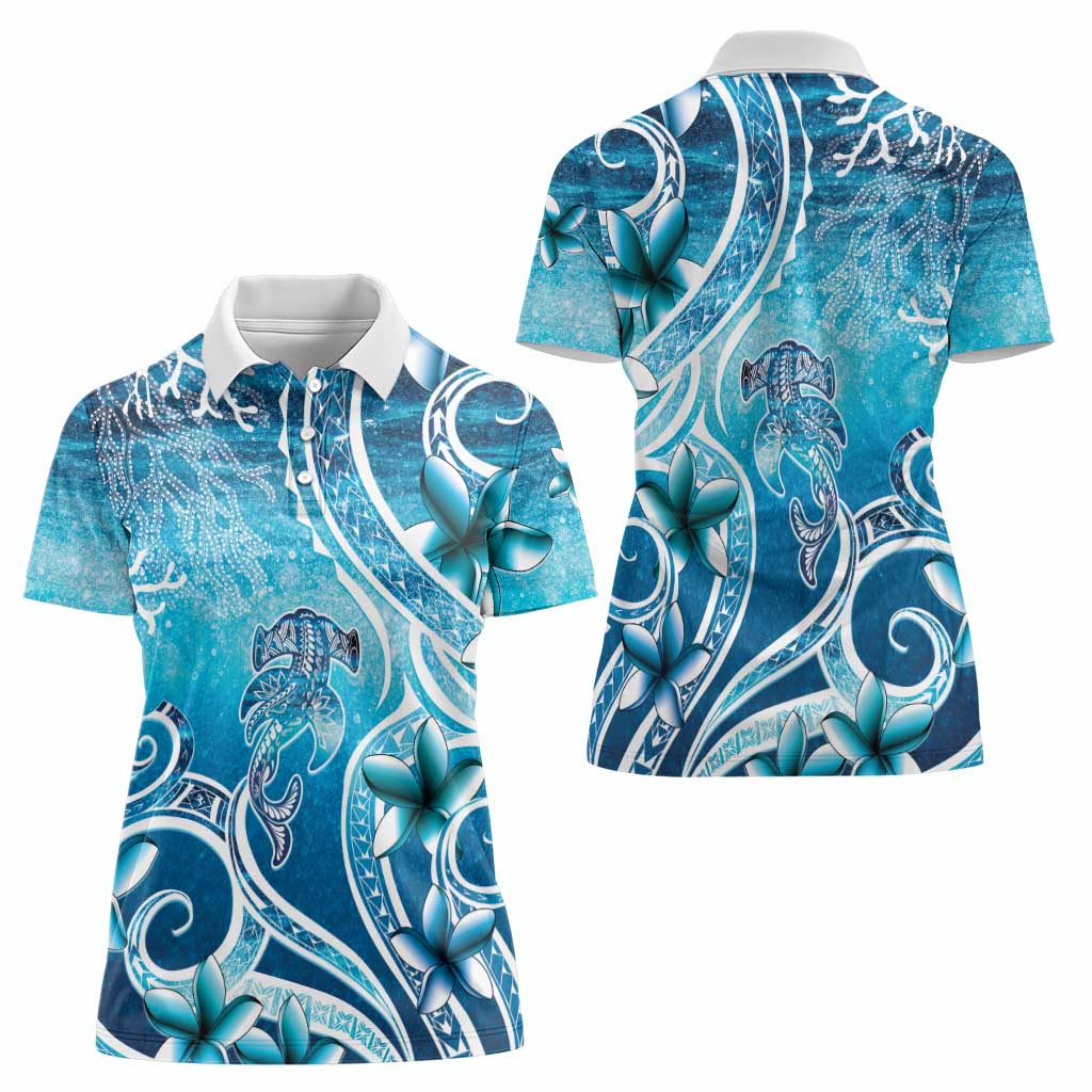 Polynesia World Ocean Day Women Polo Shirt Ocean Style
