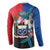 Samoa Button Sweatshirt Humpback Whale Siapo Pattern