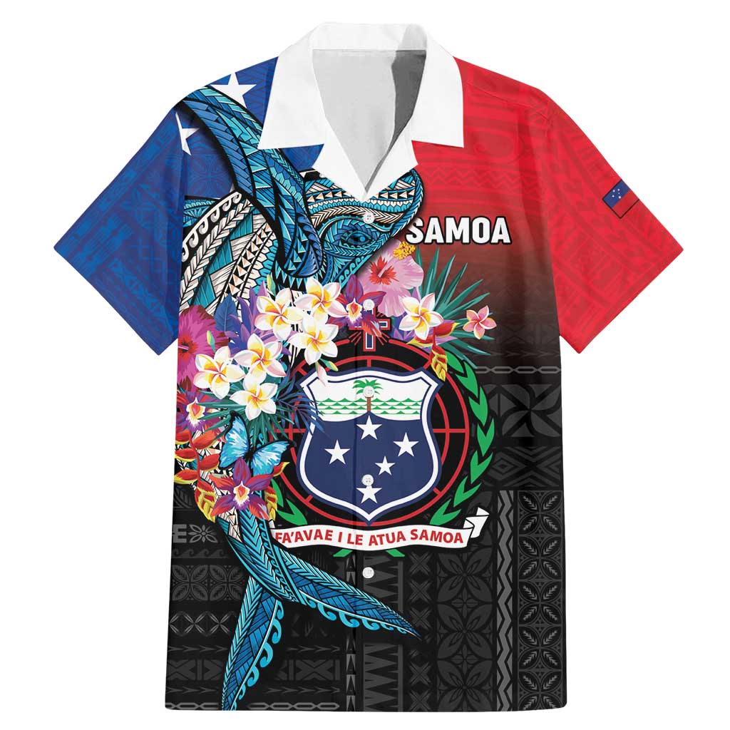 Samoa Family Matching Mermaid Dress and Hawaiian Shirt Humpback Whale Siapo Pattern