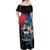 Samoa Family Matching Off Shoulder Maxi Dress and Hawaiian Shirt Humpback Whale Siapo Pattern