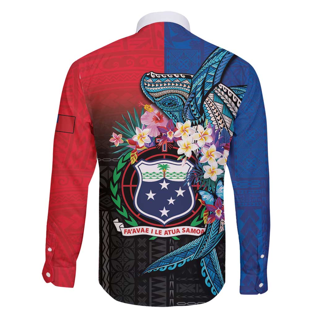 Samoa Family Matching Puletasi and Hawaiian Shirt Humpback Whale Siapo Pattern