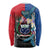 Samoa Long Sleeve Shirt Humpback Whale Siapo Pattern
