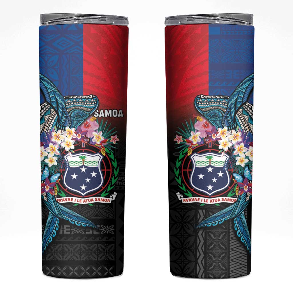 Samoa Skinny Tumbler Humpback Whale Siapo Pattern