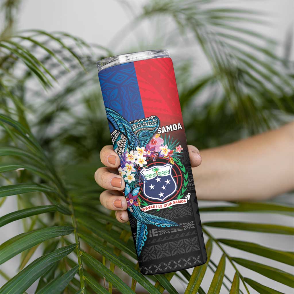Samoa Skinny Tumbler Humpback Whale Siapo Pattern
