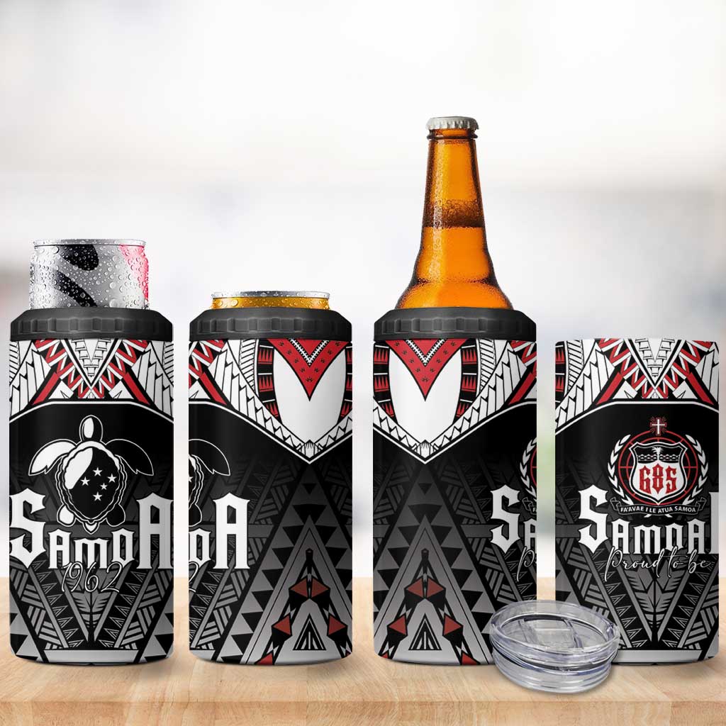 Samoa Independence Day 4 in 1 Can Cooler Tumbler Proud To Be Samoan