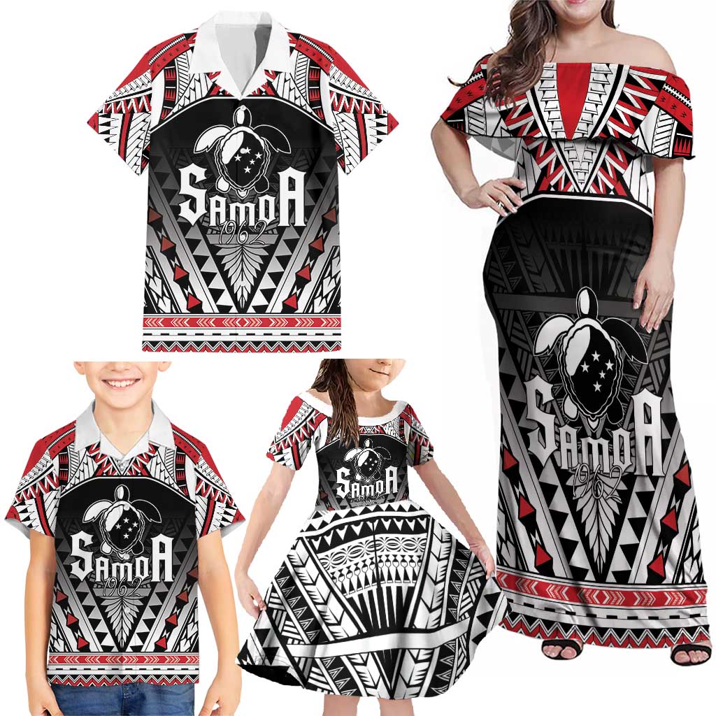 Samoa Independence Day Family Matching Off Shoulder Maxi Dress and Hawaiian Shirt Proud To Be Samoan