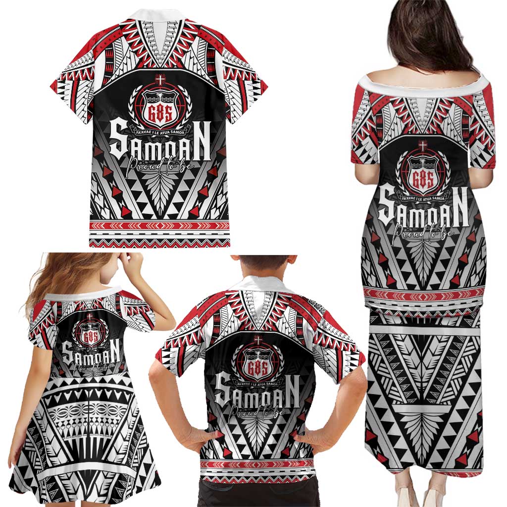 Samoa Independence Day Family Matching Puletasi and Hawaiian Shirt Proud To Be Samoan