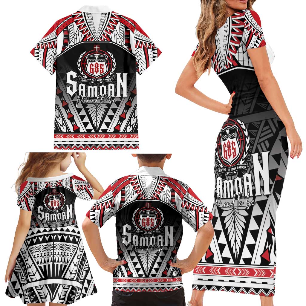 Samoa Independence Day Family Matching Short Sleeve Bodycon Dress and Hawaiian Shirt Proud To Be Samoan