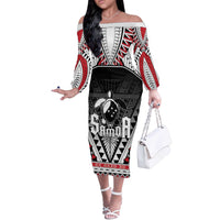Samoa Independence Day Off The Shoulder Long Sleeve Dress Proud To Be Samoan