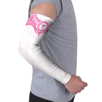 Personalised New Zealand Aotearoa Arm Sleeves Nurse Tribal Pink Version