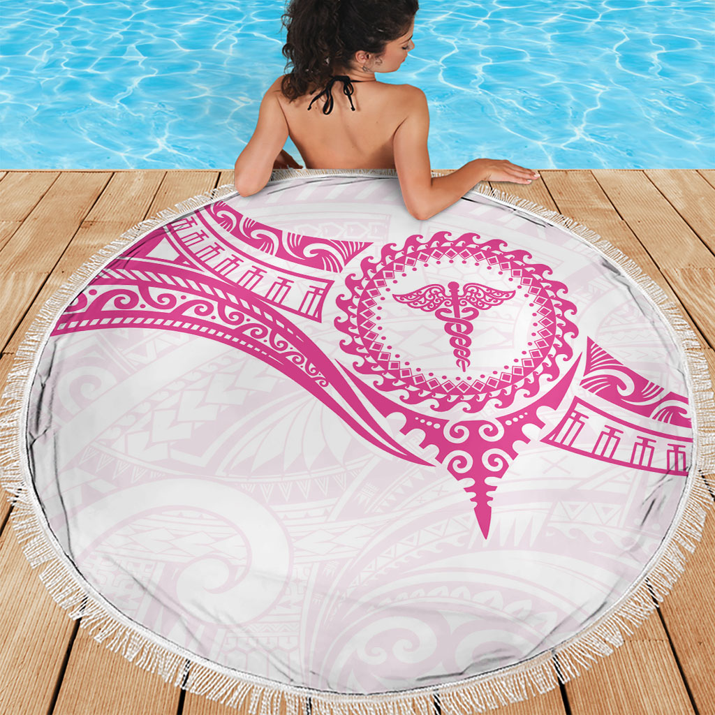 New Zealand Aotearoa Beach Blanket Nurse Tribal Pink Version