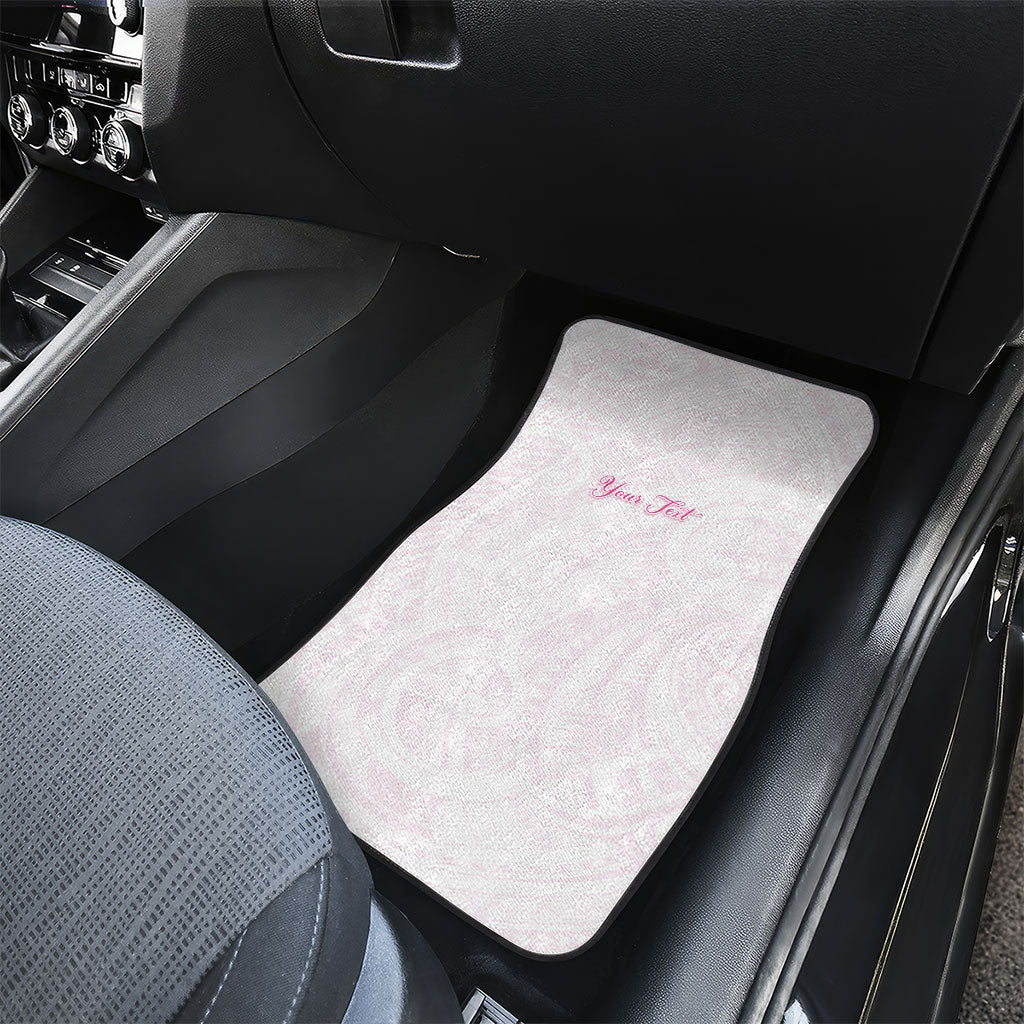 Personalised New Zealand Aotearoa Car Mats Nurse Tribal Pink Version
