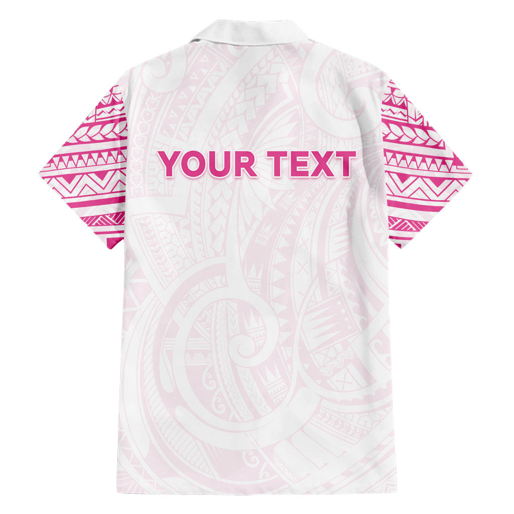 Personalised New Zealand Aotearoa Family Matching Off Shoulder Maxi Dress and Hawaiian Shirt Nurse Tribal Pink Version LT05 - Polynesian Pride