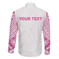 Personalised New Zealand Aotearoa Family Matching Off Shoulder Maxi Dress and Hawaiian Shirt Nurse Tribal Pink Version LT05 - Polynesian Pride