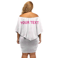 Personalised New Zealand Aotearoa Family Matching Off Shoulder Short Dress and Hawaiian Shirt Nurse Tribal Pink Version LT05 - Polynesian Pride
