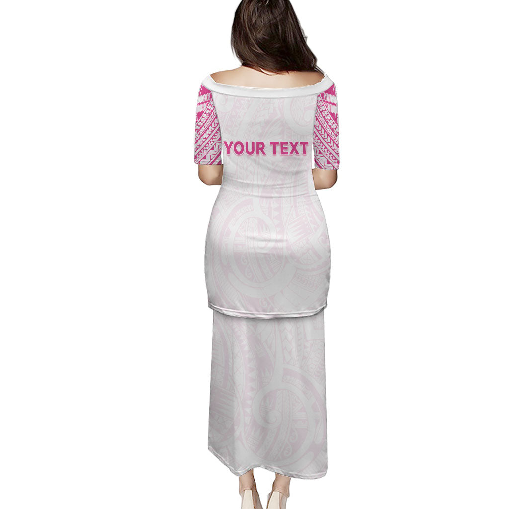 Personalised New Zealand Aotearoa Family Matching Puletasi and Hawaiian Shirt Nurse Tribal Pink Version LT05 - Polynesian Pride