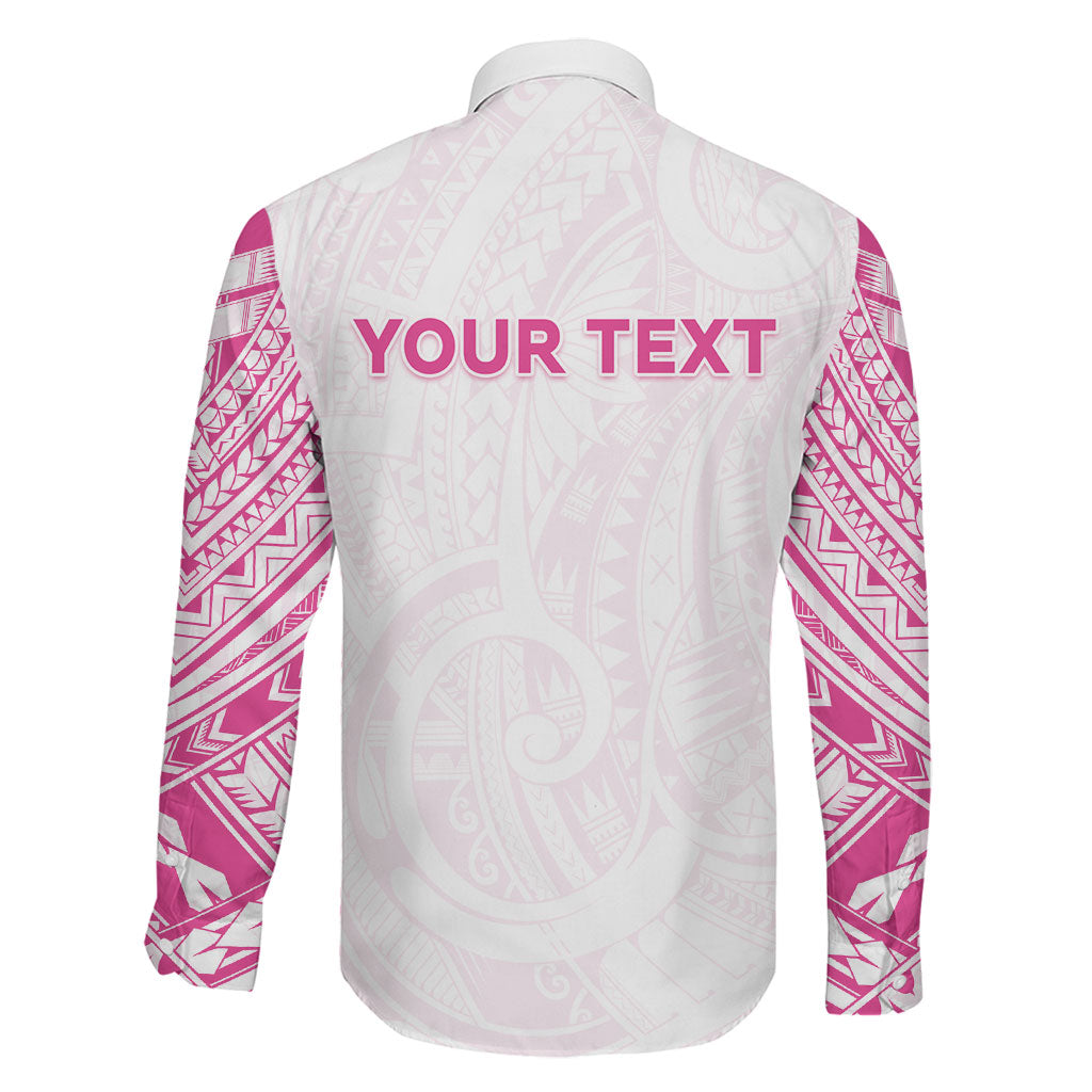 Personalised New Zealand Aotearoa Family Matching Summer Maxi Dress and Hawaiian Shirt Nurse Tribal Pink Version LT05 - Polynesian Pride