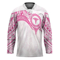 Personalised New Zealand Aotearoa Hockey Jersey Nurse Tribal Pink Version