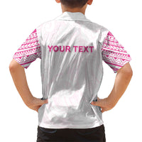 Personalised New Zealand Aotearoa Kid Hawaiian Shirt Nurse Tribal Pink Version
