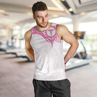 Personalised New Zealand Aotearoa Men Tank Top Nurse Tribal Pink Version