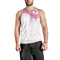 Personalised New Zealand Aotearoa Men Tank Top Nurse Tribal Pink Version