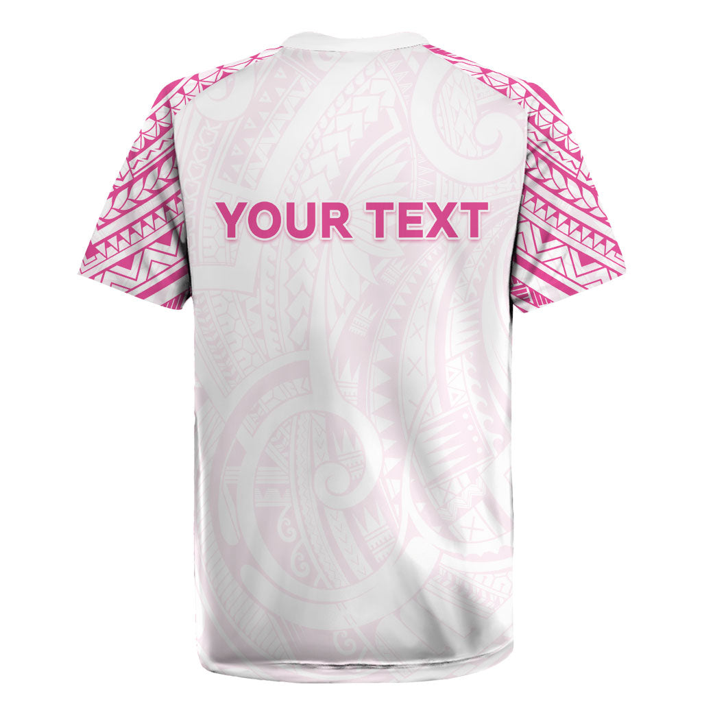Personalised New Zealand Aotearoa Rugby Jersey Nurse Tribal Pink Version