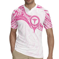 Personalised New Zealand Aotearoa Rugby Jersey Nurse Tribal Pink Version