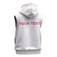 Personalised New Zealand Aotearoa Sleeveless Zip Hoodie Nurse Tribal Pink Version LT05 - Polynesian Pride