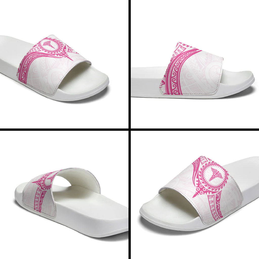 New Zealand Aotearoa Slide Sandals Nurse Tribal Pink Version