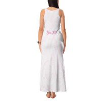 Personalised New Zealand Aotearoa Tank Maxi Dress Nurse Tribal Pink Version