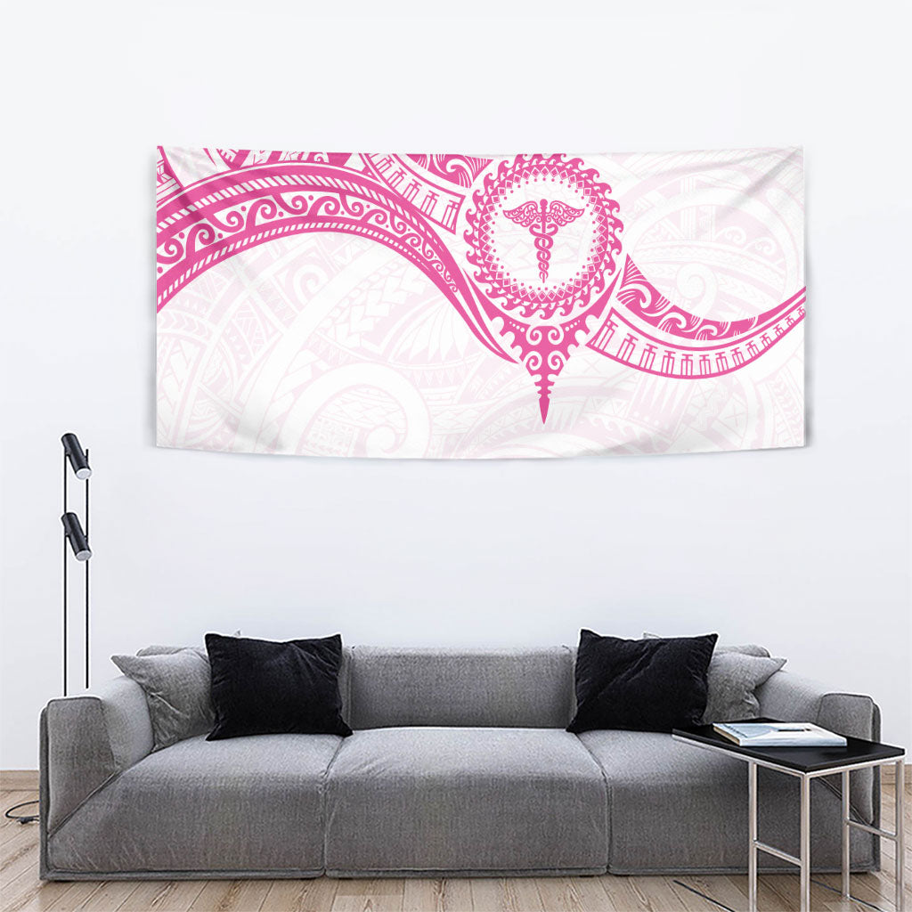 New Zealand Aotearoa Tapestry Nurse Tribal Pink Version