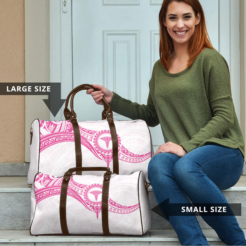 New Zealand Aotearoa Travel Bag Nurse Tribal Pink Version