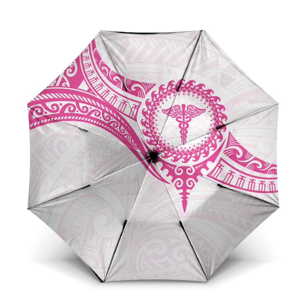 New Zealand Aotearoa Umbrella Nurse Tribal Pink Version