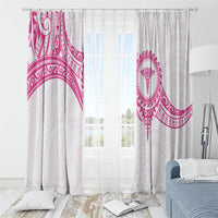 New Zealand Aotearoa Window Curtain Nurse Tribal Pink Version