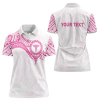 Personalised New Zealand Aotearoa Women Polo Shirt Nurse Tribal Pink Version
