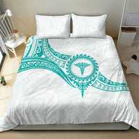 New Zealand Aotearoa Bedding Set Nurse Tribal Teal Version