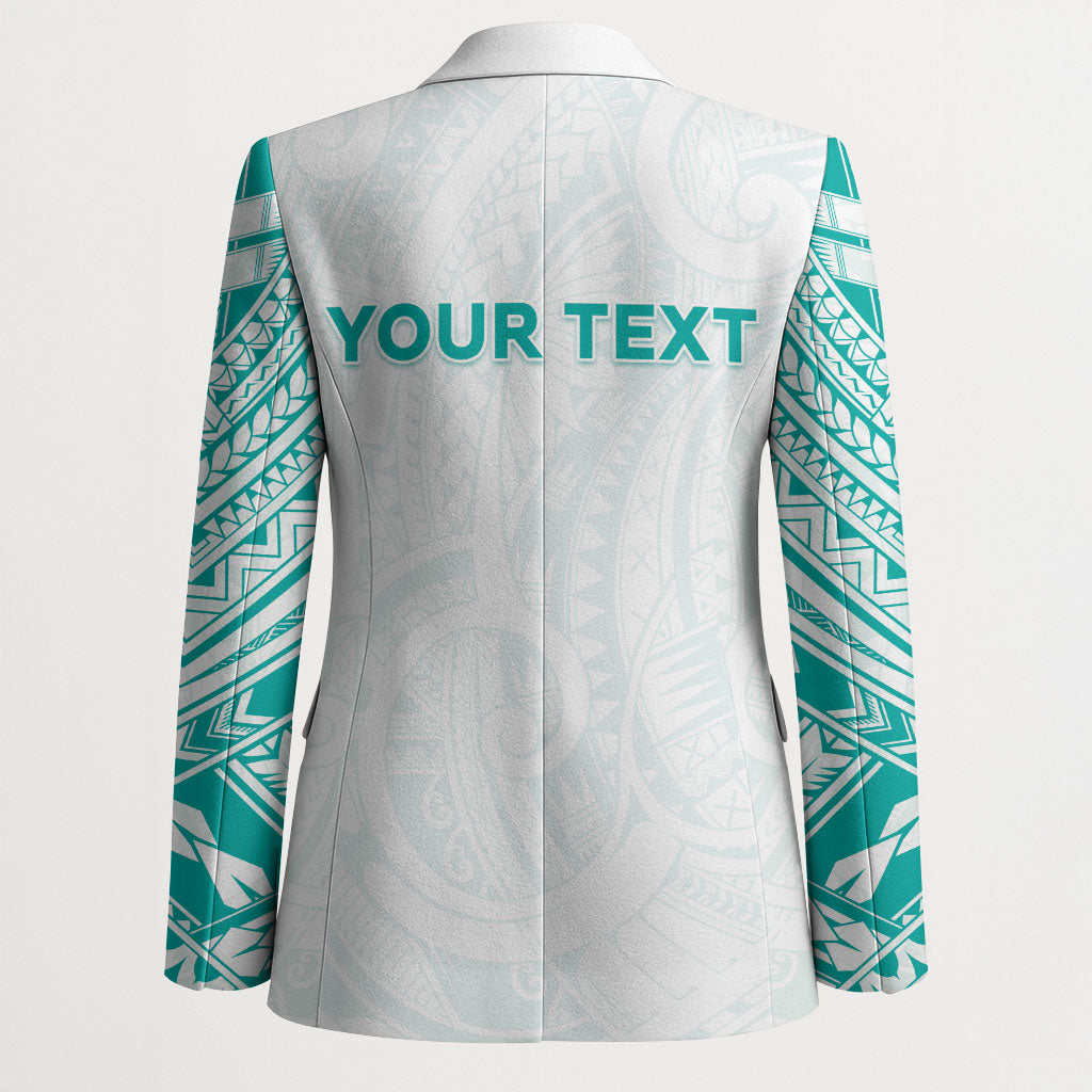 Personalised New Zealand Aotearoa Blazer Nurse Tribal Teal Version