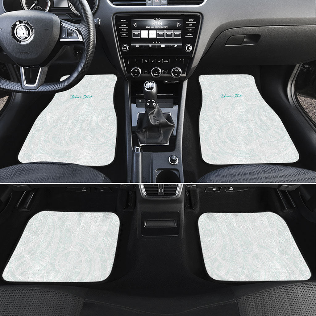 Personalised New Zealand Aotearoa Car Mats Nurse Tribal Teal Version
