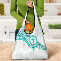 New Zealand Aotearoa Grocery Bag Nurse Tribal Teal Version