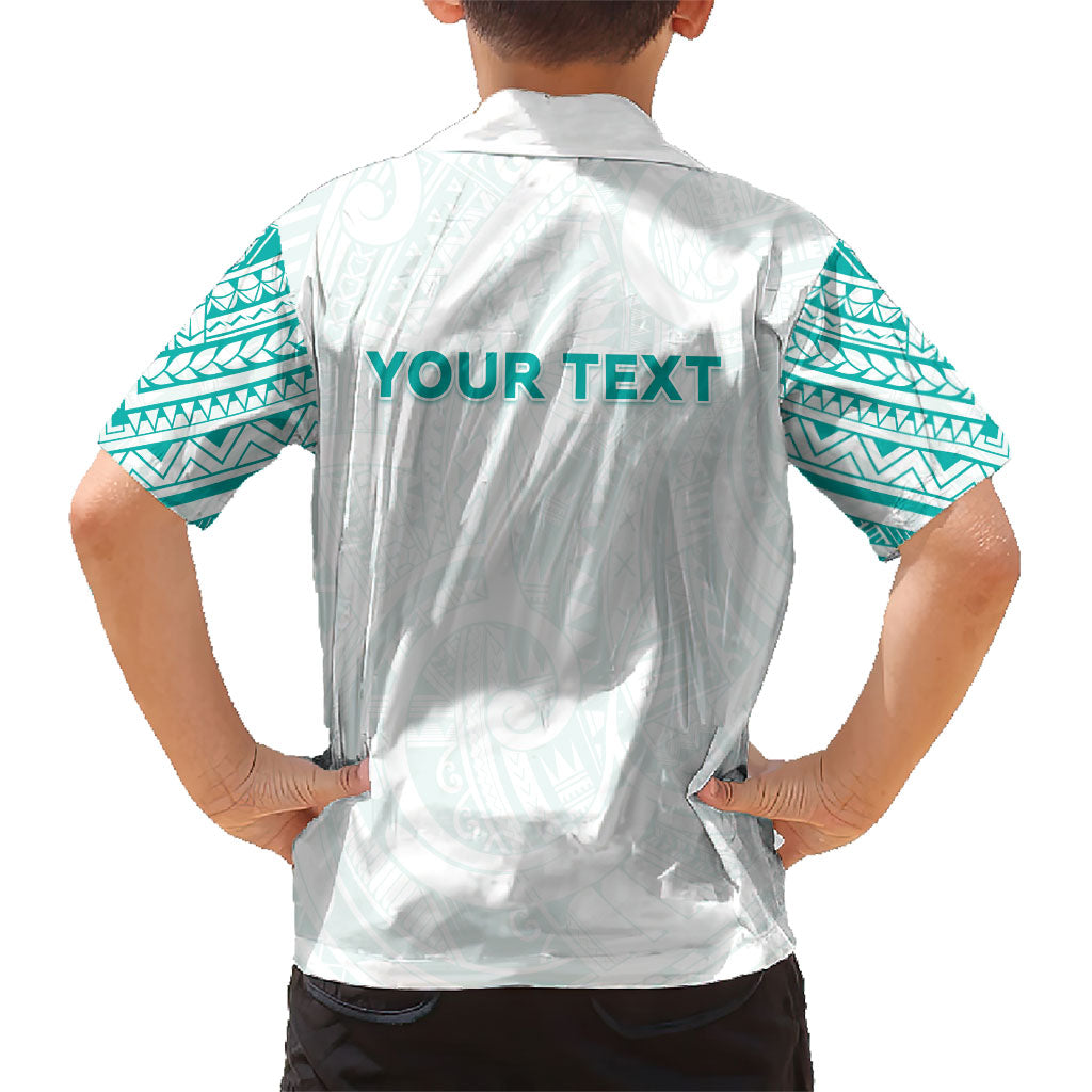 Personalised New Zealand Aotearoa Hawaiian Shirt Nurse Tribal Teal Version