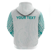 Personalised New Zealand Aotearoa Hoodie Nurse Tribal Teal Version