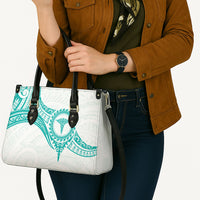 New Zealand Aotearoa Leather Bag Nurse Tribal Teal Version