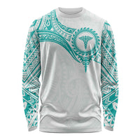 Personalised New Zealand Aotearoa Long Sleeve Shirt Nurse Tribal Teal Version